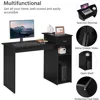 Home Office Modern Desk and Chair Set Computer Desk w/Drawer & Shelves with Ergonomic Mesh Height Adjustable Office Chair 5