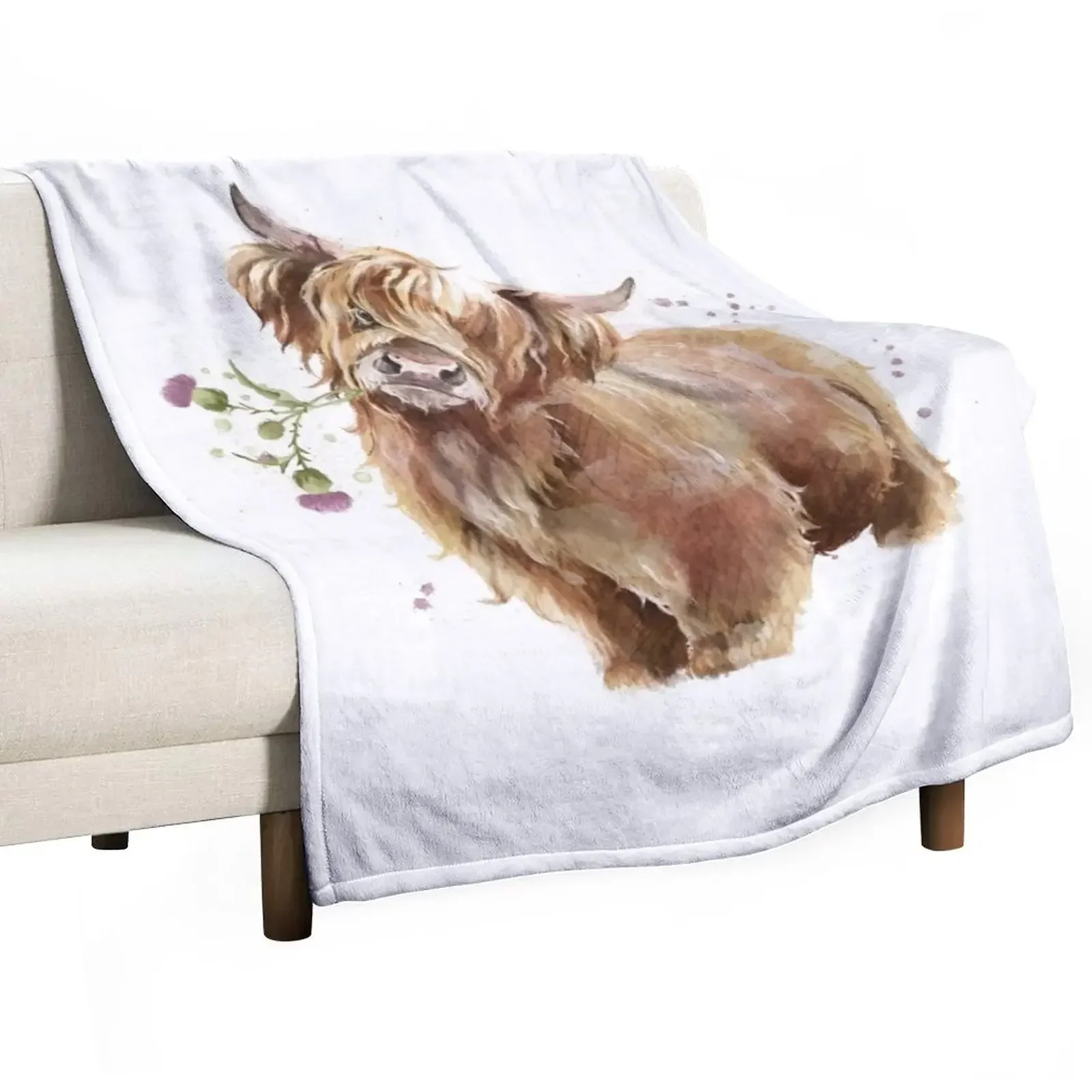

Highland Cow Throw Blanket decorative Decorative Beds Travel Blankets