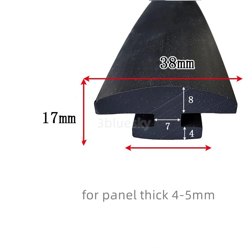 Edge Enchoser Shield para Frameless Glass, Painel De Metal Board, Preto