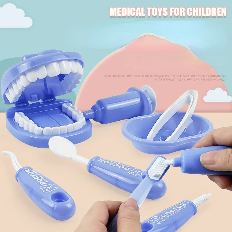 Kids Simulation Dentist Play Set Doctor Medical Kit Pretend Play House Toys Hygienic Habbit Cultivation Role Game for Baby doctor play set doctor nurse toys doctor toys kit dentist play set