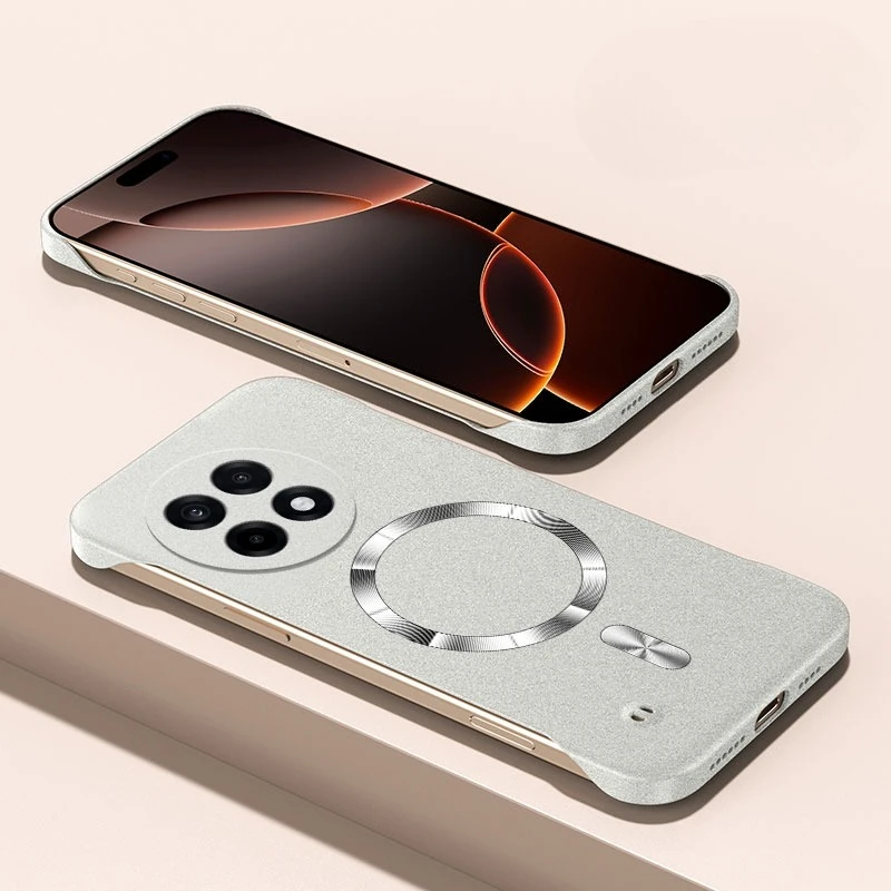 MagSafe Ultra-Thin Frameless Sandstone Magnetic Case with Wireless Charging Compatibility