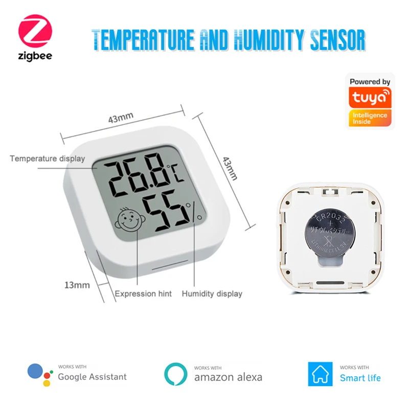 Tuya Smart Home Thermometer Zigbee Indoor Real time Monitor Temperature