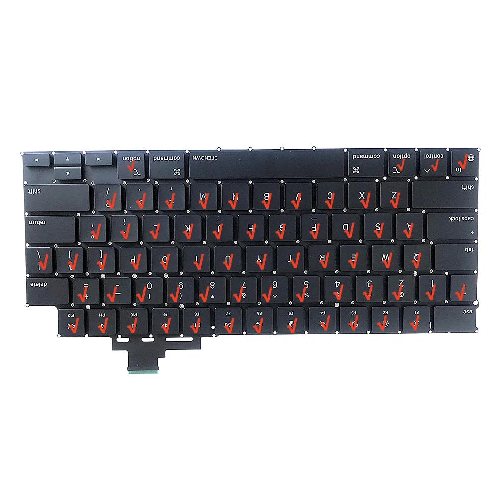 Suporte de Dobradiça para Macbook Pro Dobradiça Keycap Número Letra Símbolo Tampa do Teclado Indivíduo A2141 A2179 A2337 A2338 A2289 - Imagem 3
