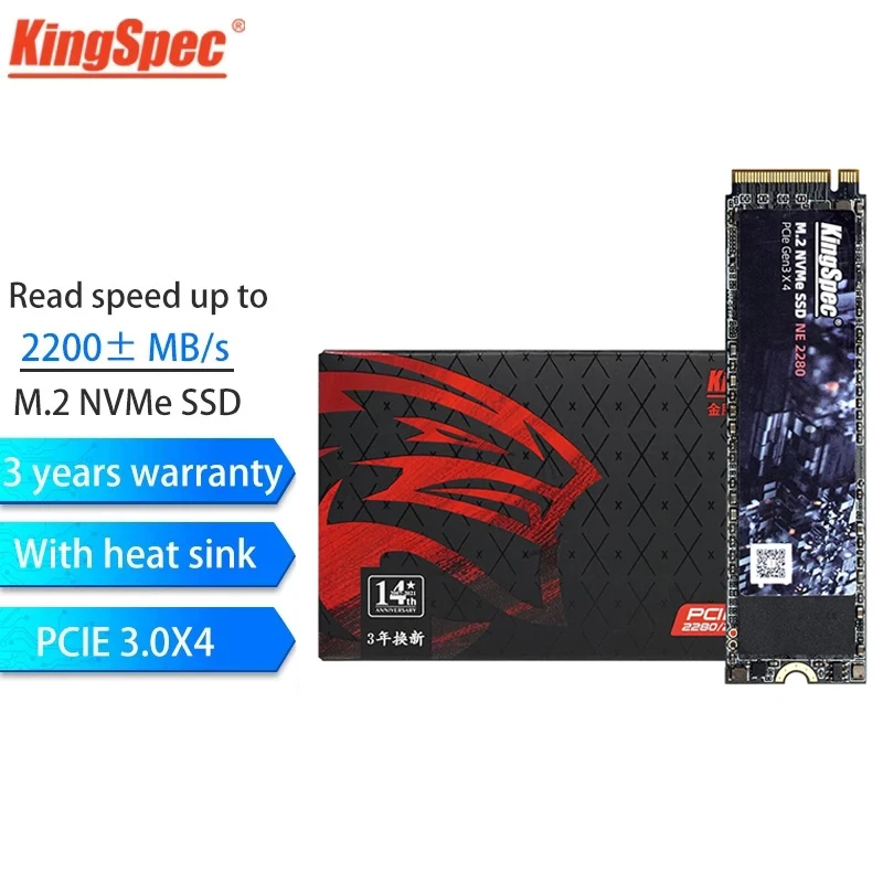 KingSpec SSD 1TB M.2 PCIe NVME SSD 2TB 128GB 512GB 2280 ssd m2 Hard Drive Disk Internal solid states for Desktop Laptop Computer internal ssd drive