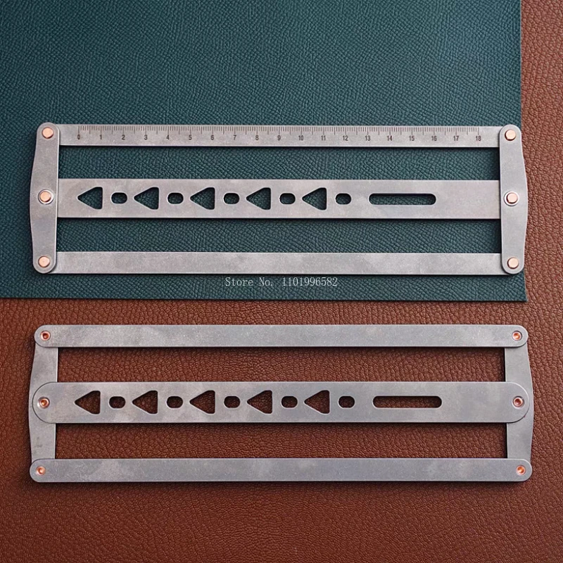 18-48mm Adjustable Belt Parallel Center Line Positioning Template DIY Leather Belt/watch Band Center Punch Positioning Ruler