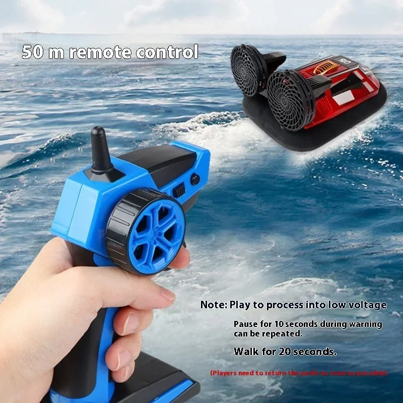 2.4g Amphibious Hovercraft 4-Way Simulation Speedboat Rc High-Speed Water Land  Play Ideal For Kids' Interactive Kid Outdoor Gif 5