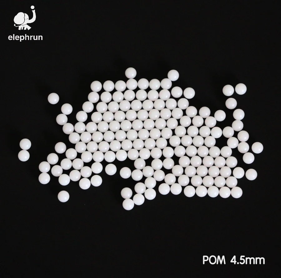 4.5mm Delrin Polyoxymethylene (POM) / Celcon Solid Plastic Balls for Ball Valves and Low Load Bearings