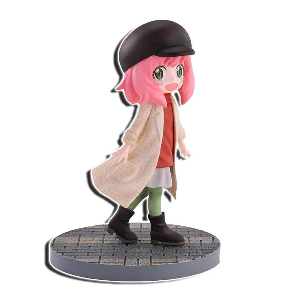 thumbnail image 1 of 14cm Hot Spy X Family CODE: White PVC Doll Toy Cute Anya Winter Clothing Detective Model Desktop decoration A gift for a child, 1 of 5