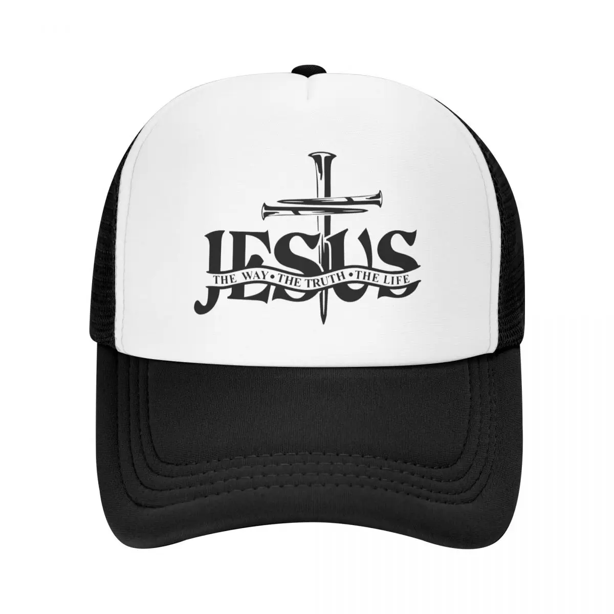 

Fashion Jesus The Way The Truth The Life Baseball Cap Men Women Breathable Religion Christian Faith Trucker Hat Sun Protection