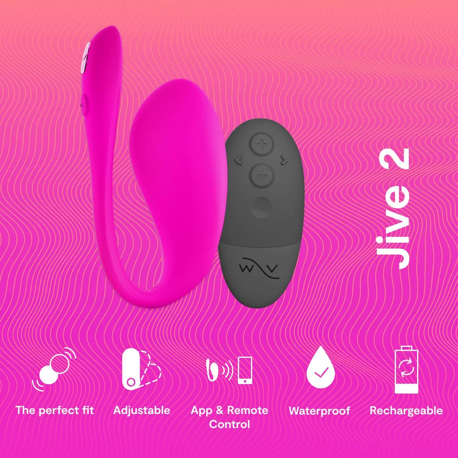 We-Vibe Jive 2 Wearable Panty Vibrator Egg Vibrator for Women Couples App & Remote Control G Spot Massager Discreet L