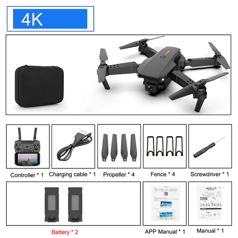 Foldable Rc Drone 4k Pro HD Dual WiFi Camera Wide-Angle Remote Control Plane Quadcopter One Key Return Mini Drones Boy Toy Gift explorers 4ch remote control quadcopter 2.4 g RC Quadcopter