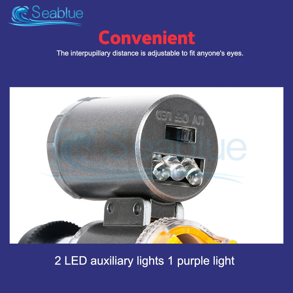 60Times Microscope LED Lamp Light Yanchao Light Portable Pocket With Lamp Magnifying Glass Magnifiers For Jewelry Identification