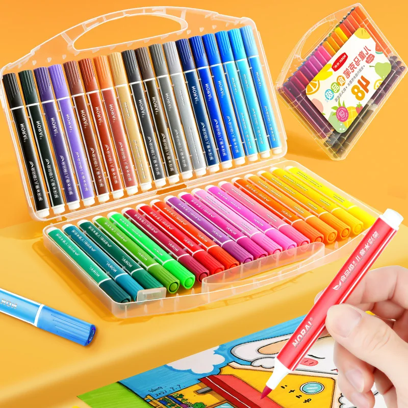 

12/18/24/36/48 Color Watercolor Pen for Children Washable Non-toxic Kindergarten Primary School Student Painting Brush Set