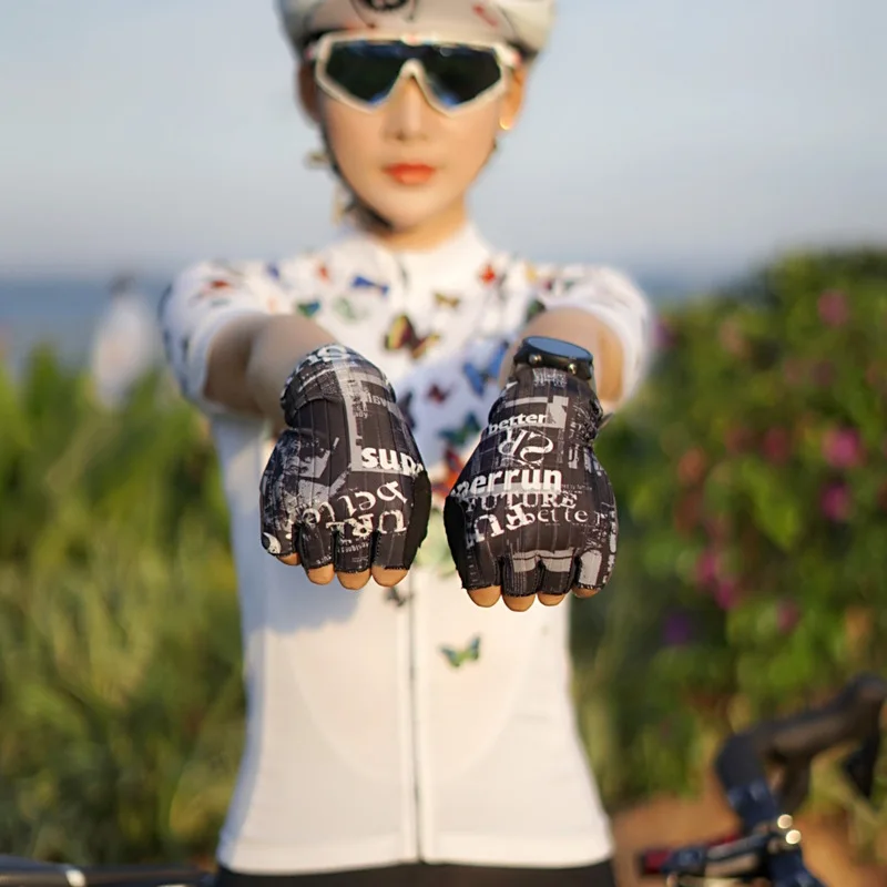 Non-Slip Silicone Cycling Gloves, Mountain Bike Riding Gloves, Gym and Outdoor Sports