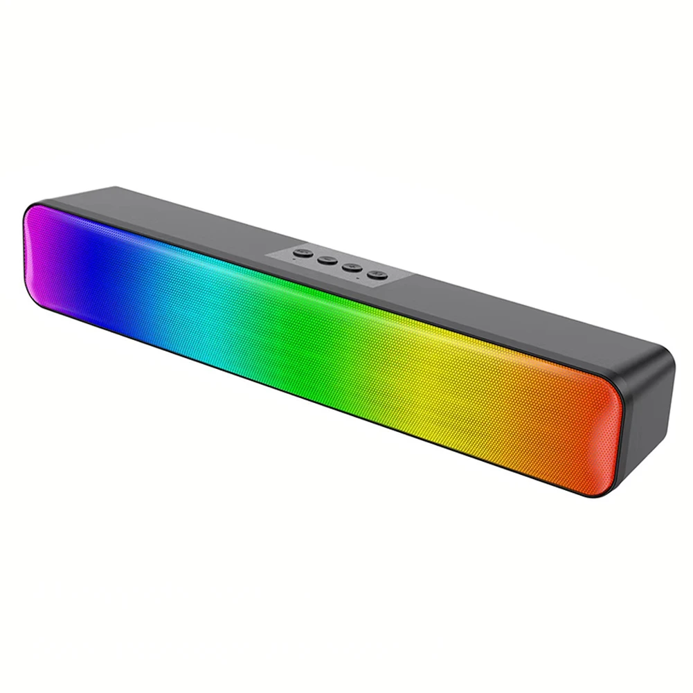 RGB Wireless Speaker Bluetooth-Compatible Desktop Speaker USB Powered Computer Speaker Double Speaker High Volume for PC Laptop