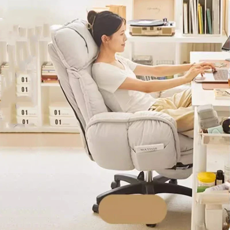 Footrest Wheels Office Chair Kids Velvet Reading Cheap Backrest Student Relaxing Office Chair Throne Muebles Home Furniture 5