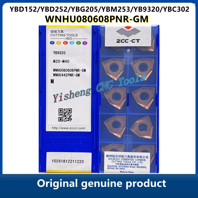 ZCC WNHU080608PNR-GM лезвие из сплава ЧПУ YBG205 YBC302 YB9320 YBM253 YBD152 YBD252 WNHU инструмент для резки ЧПУ Вставки для резки карбида
