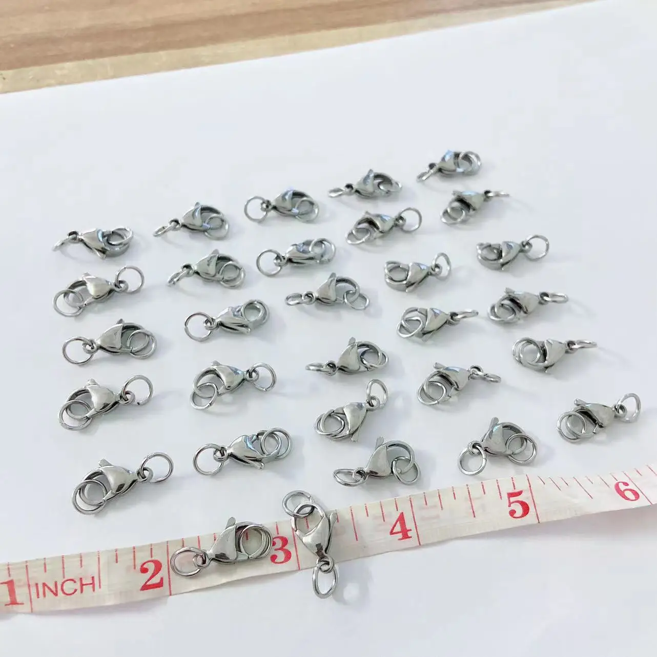 

30pcs Stainless Steel Lobster Clasp With Jump Rings For Diy Chain Necklace Bracelet Jewelry Making Findings Supplies Connector
