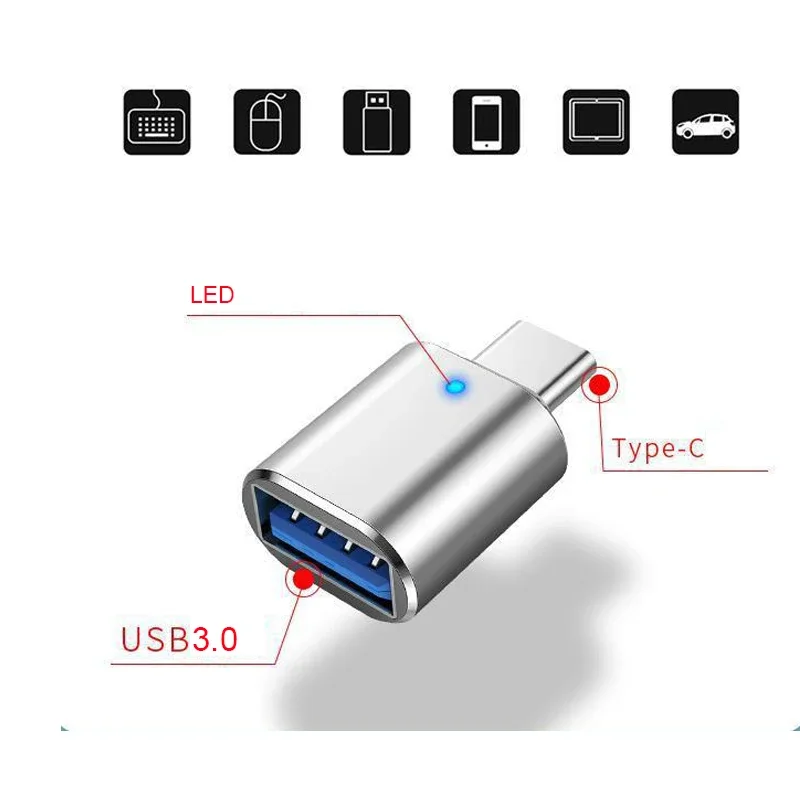 Típusa C hogy USB 3.0 OTG Adapter USB-C Banándugó hogy USB Nőnemű átalakító számára macbook samsung Galaktika S20 S20+ huawey USBC csatlakozó