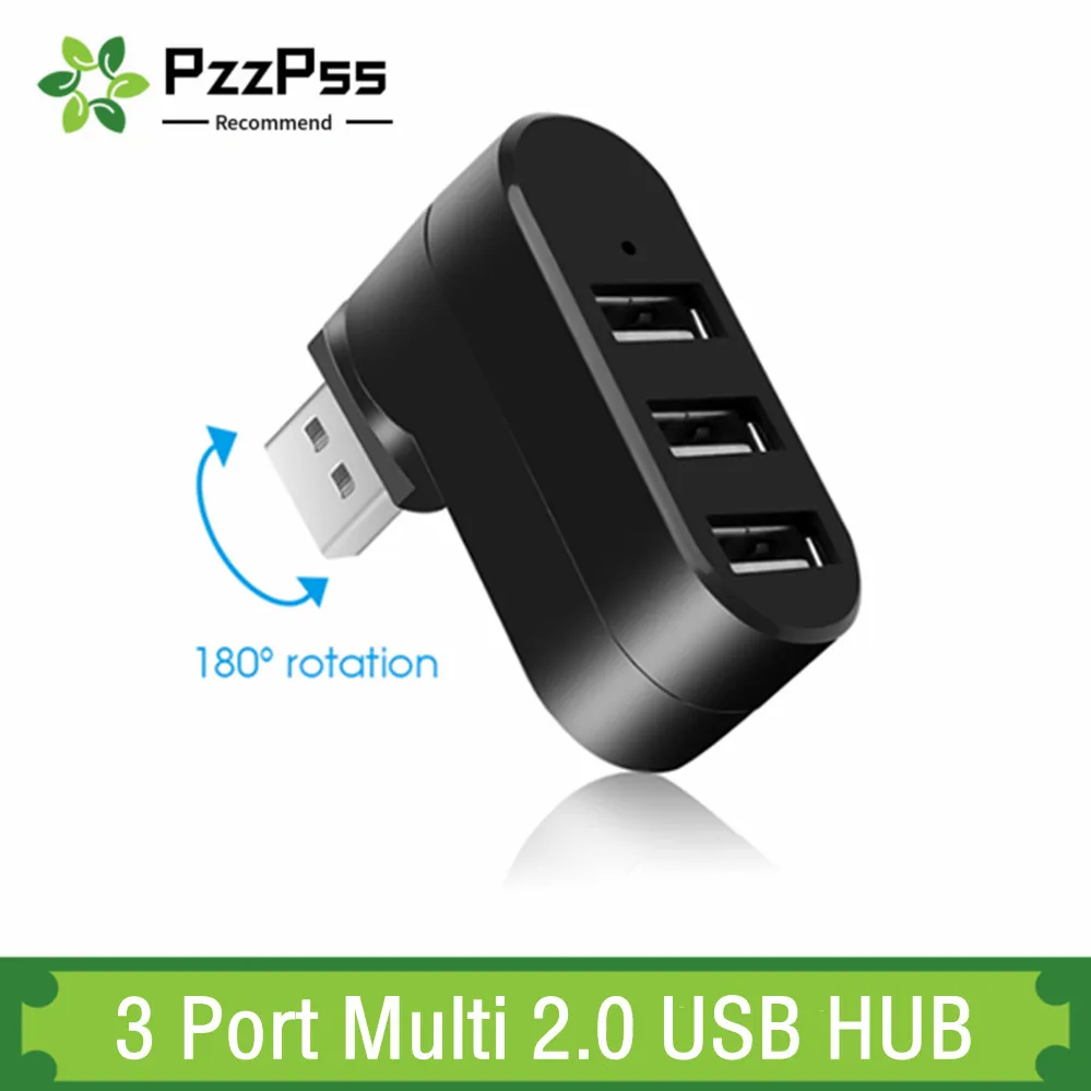 Pzzpss 3 Port Multi 2.0 Usb Hub Mini Usb Hub High Speed Rotate Splitter Adapter For Laptop Notebook For Pc Computer Accessories - Docking Stations & Usb Hubs - AliExpress