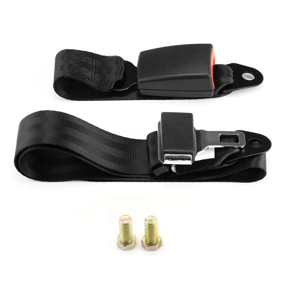Extra Long 2 Point Lap Seat Belt For Motorhome Adjustable Safety Strap Black New: 3 - 5 Days Free Delivery Only UK