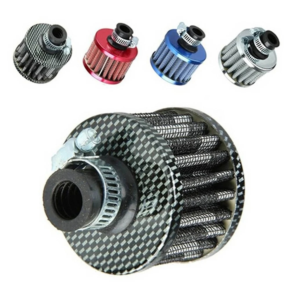 Universal Interface Car Air Filters 12mm For Motorcycle Cold Air Intake High Flow Crankcase Vent Cover Mini Breather Filters