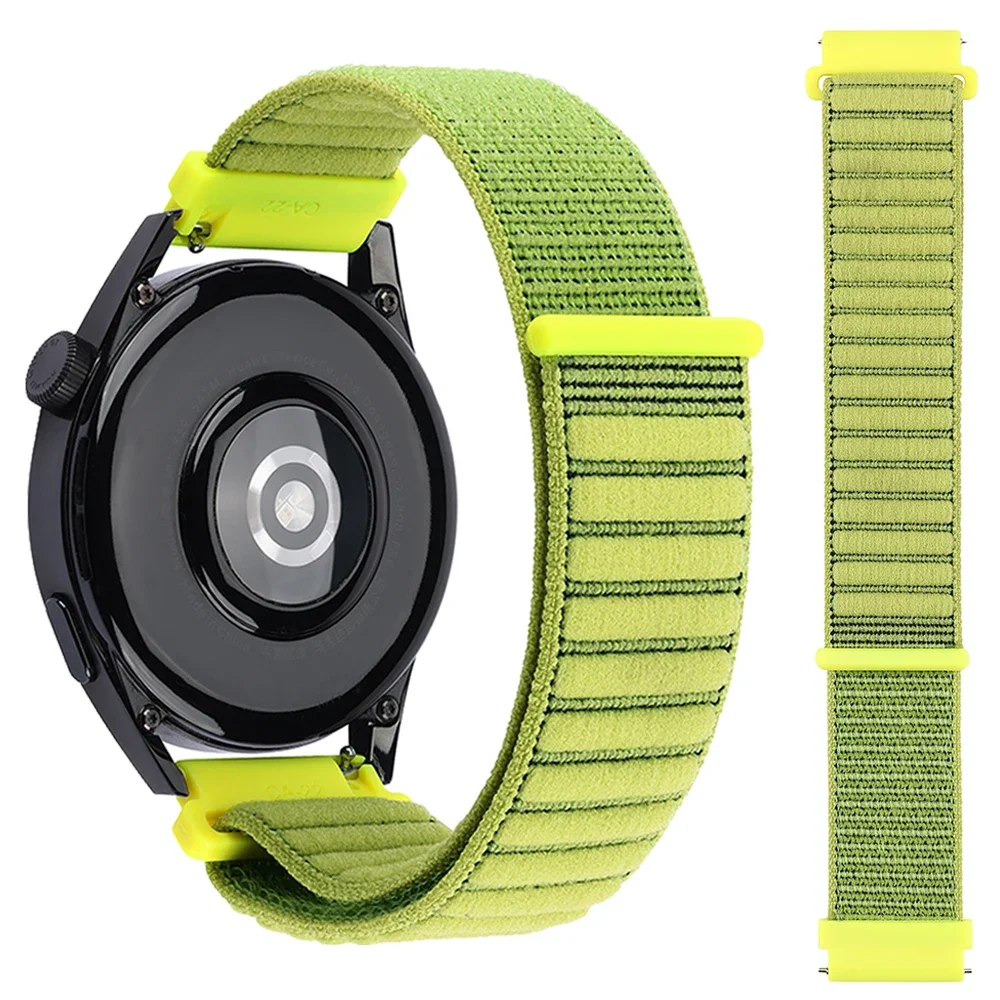 Durable 20mm Nylon Loop Smartwatch Wristband Strap