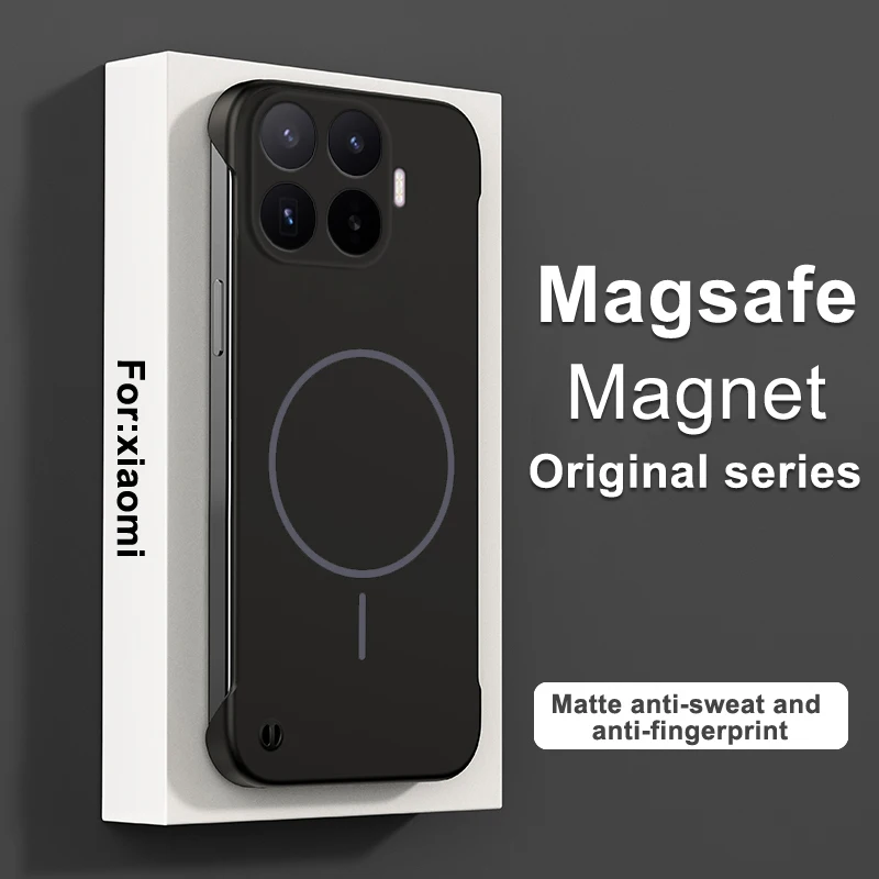 Matte Borderless Magnetic Phone Case - Thin Frameless Hard Cover