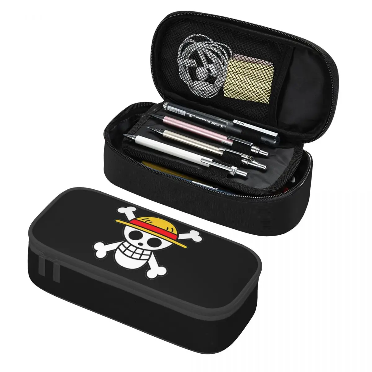 Mugiwara Flag One Piece Pencil Cases Large Capacity Pen Bags Pen Box Pencil Pouch For Boys Girls Students Stationery School