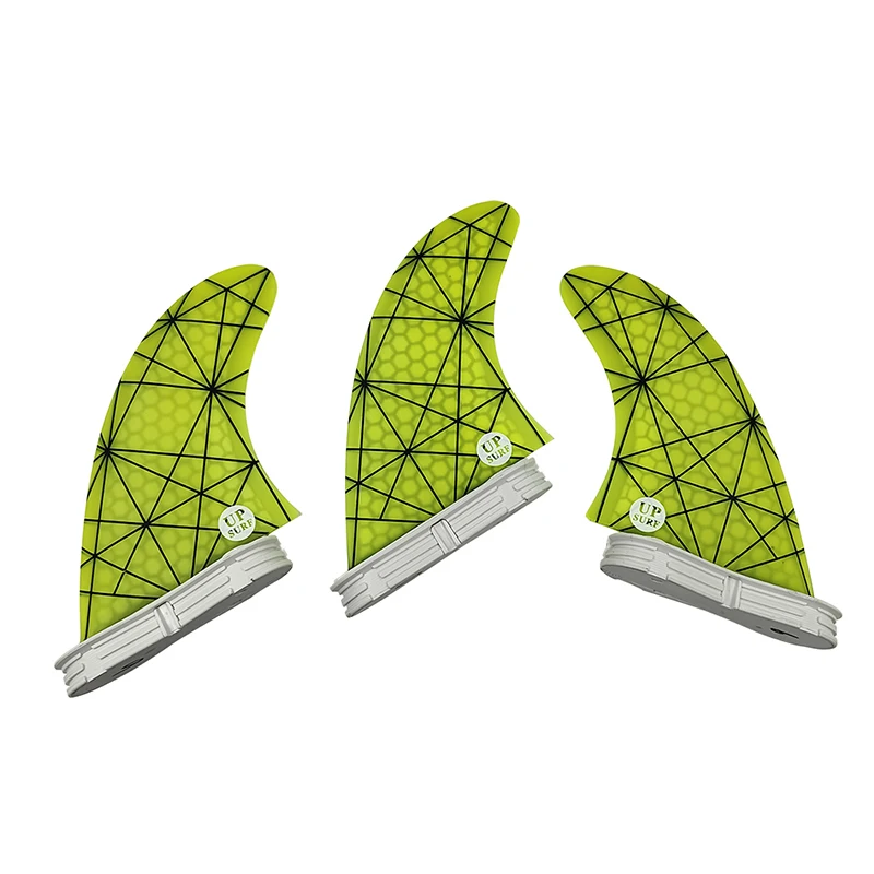 UPSURF FCS 2 Fins M/L Surfboard Fins Yellow Thruster Honeycomb Carbon Quilhas Paddle Board Sup Surf Fin g5/g7 Tri Fin