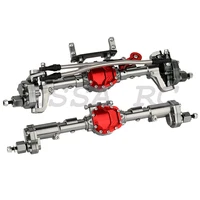 Aluminum Alloy Complete Front Rear Portal Axle for Axial SCX10 II AX90060 90046 90047 1/10 RC Crawler Truck Metal Upraded Parts 2