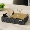Household simple living room light luxury creative office fly ash ashtray tissue box desktop decoration storage accessories 5