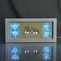 Paper Cut Light Box Saber Fate Stay Night Anime Led Light for Bedroom Decoration Desk Lightbox Birthday Gift Manga Table Lamps 1