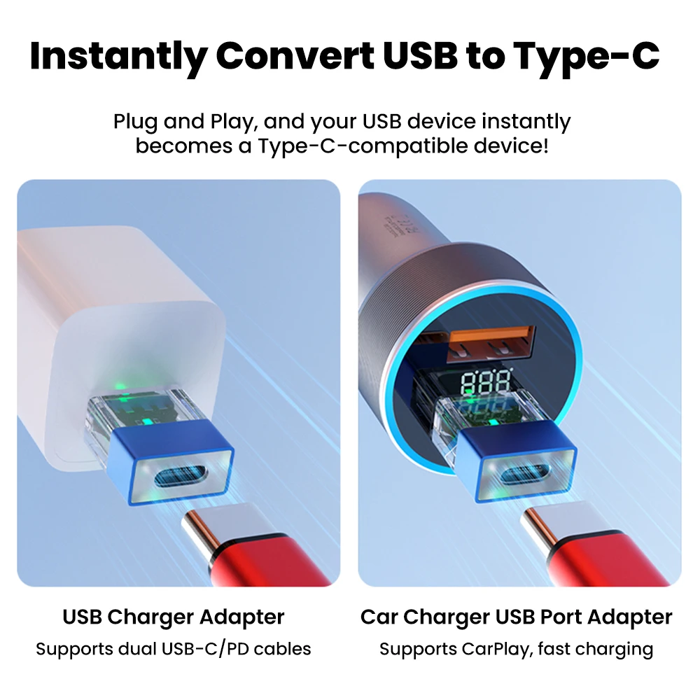 OTG 3.0 어댑터 (라이트 타입-C 암-USB 수 어댑터) PC 마우스 키보드용 USB 3.0 OTG 어댑터 고속 전송