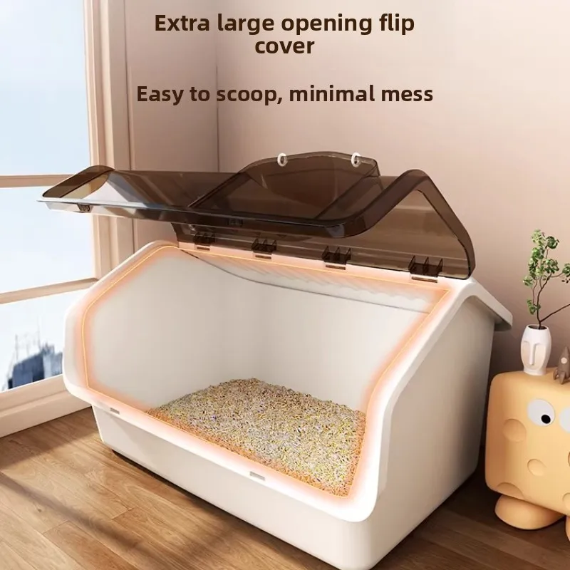 Automatic Self Cleaning Cat Litter Box Large Covered Cat Toilet Odor Control Low Noise Easy Maintenance Cat Litter Box Clean_voghion.com