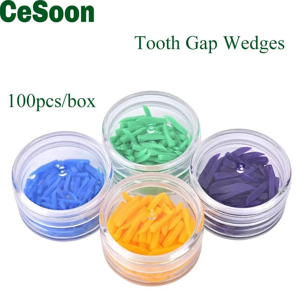 100pcs/box Disposable Plastic Dental Wedges Tooth Gap Filling Composite
