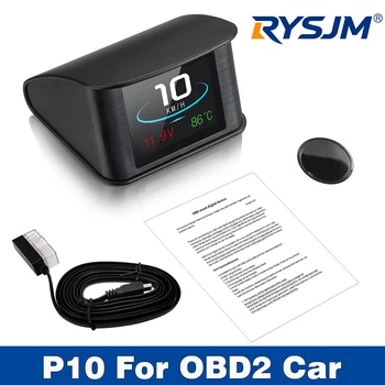 Pantalla Head-up Display (HUD) OBD2 P10 para Auto, Velocímetro Digital LCD TFT, Computadora de Abordo con Consumo de Combustible y Temperatura del Agua 1