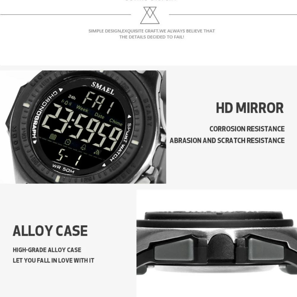 Trend Male and Female Students Digital Watch Multi-functional Men's Sport Waterproof Electronic Watch Relógio Digital Masculino