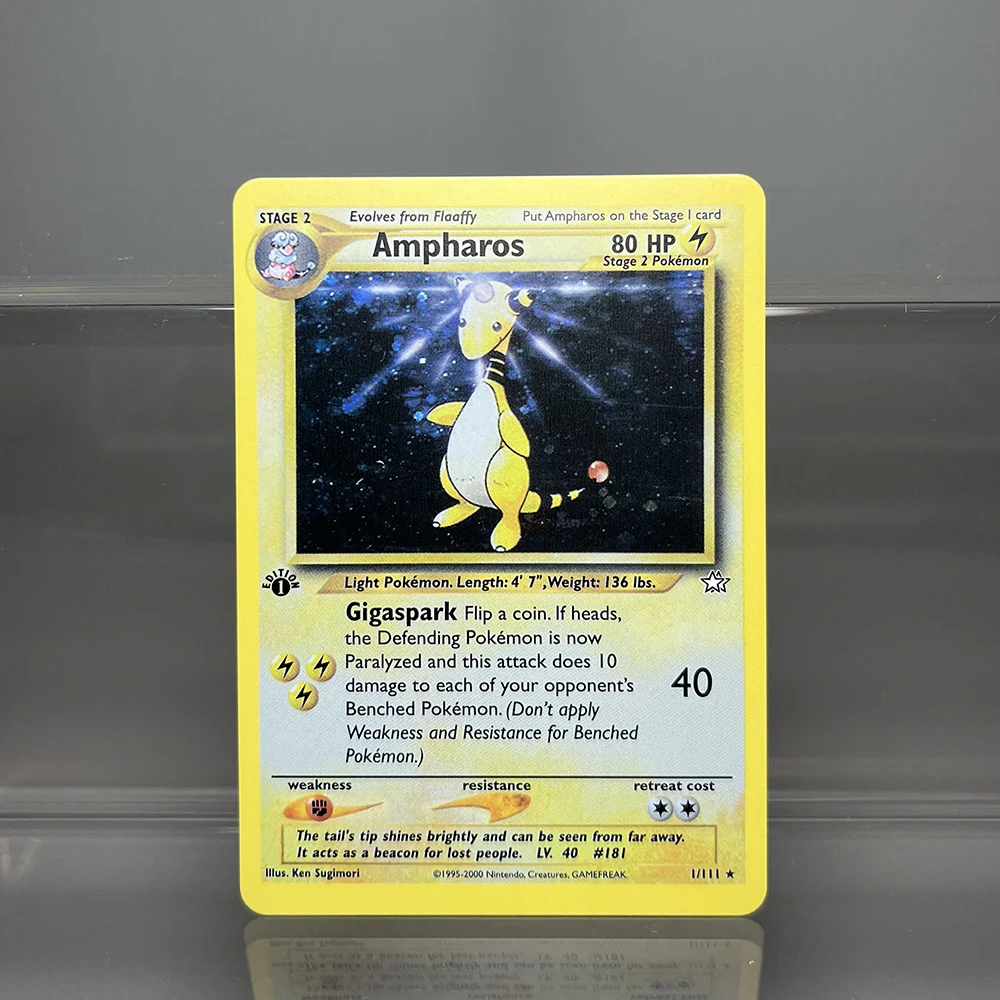 PKM Proxy Cards Classic 1996 1. Auflage Mewtwo Gyarados Alakazam Cards Collection PTCG Neo Genesis Folienkarte – Detail 34