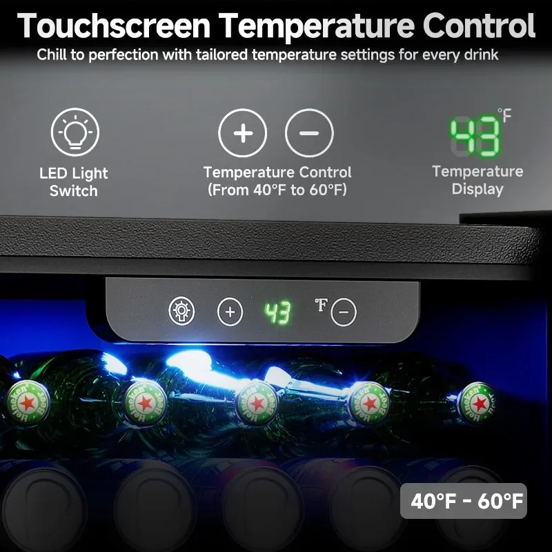 Beverage Refrigerator Cooler - 12 Bottle 50 Can Mini Fridge with Glass Door, Soda Wine Beer Drink Fridge - Small Refrigerator 3 Beverage Refrigerator Cooler - 12 Bottle 50 Can Mini Fridge with Glass Door, Soda Wine Beer Drink Fridge - Small Refrigerator 3