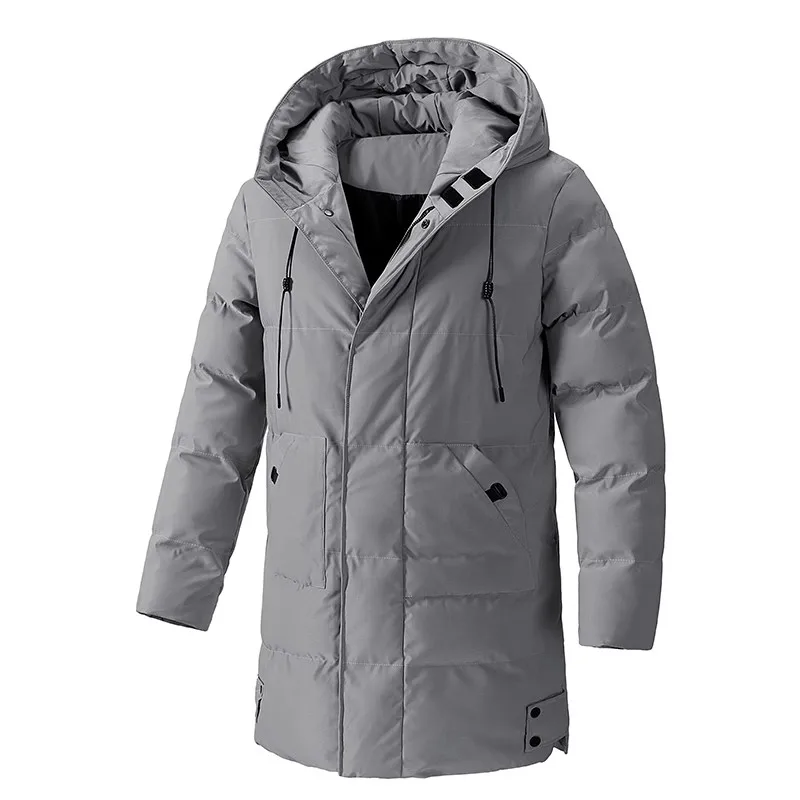 Winter Men's Warm Parkas Thick Casual Windproof Long Coats Men Hooded Jackets Outwear Windbreaker Solid Male Parka Plus Size 8XL