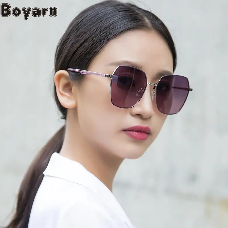 

Boyarn 2022 New Fashion Polarized Sunglasses Women's Korean Version Ins Online Red Large Frame Sunglasses Women's Fashion Glasse