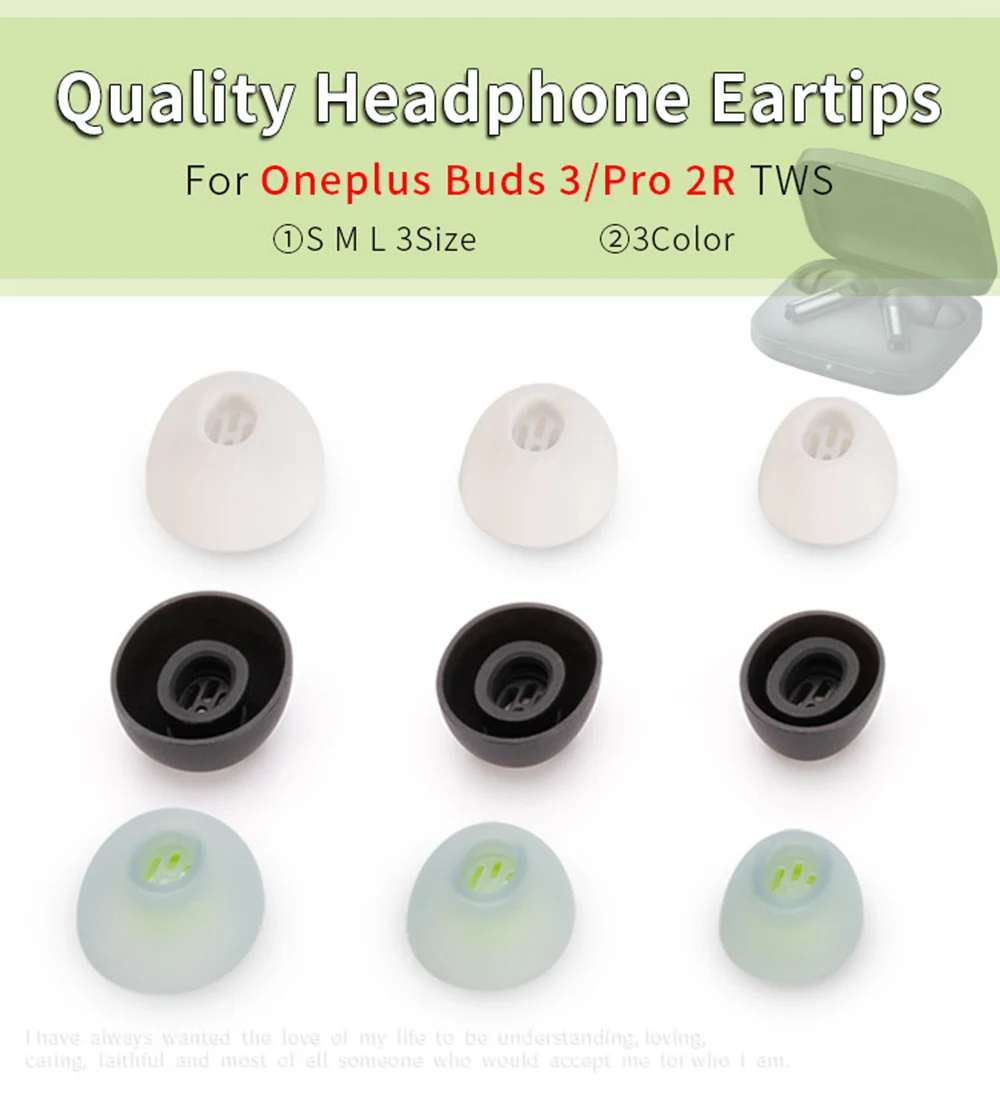 6Pcs Silicone Ear Tips for OnePlus Buds Pro 2R Earbuds Eartips for Oneplus Buds 3 TWS Tips headphones Earplugs