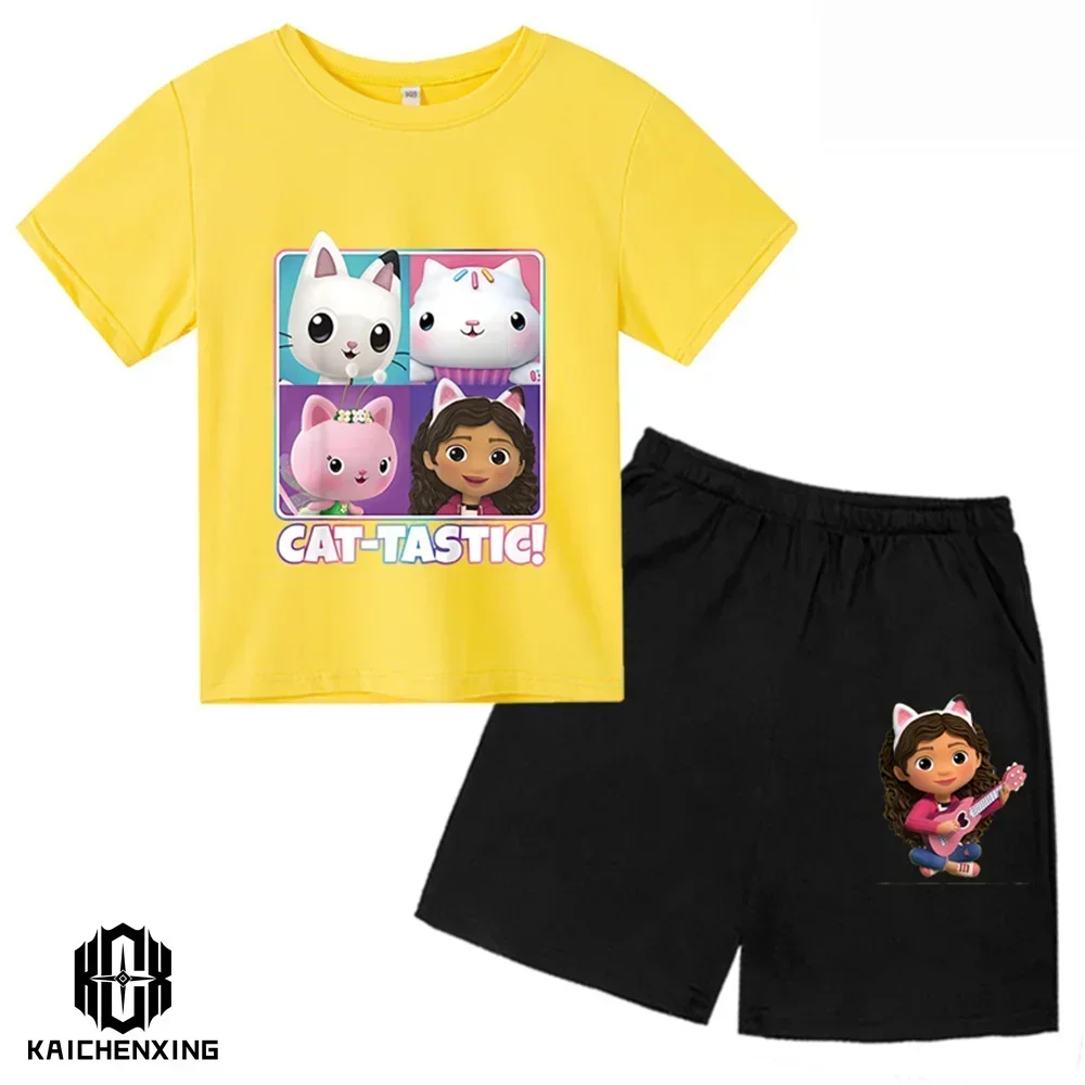 2023 Girls Clothes Cute Gabbys Doll House Cartoon Kids Funny T-Shirts Baby Boys T shirt Summer Short Sleeve Children Tops 6