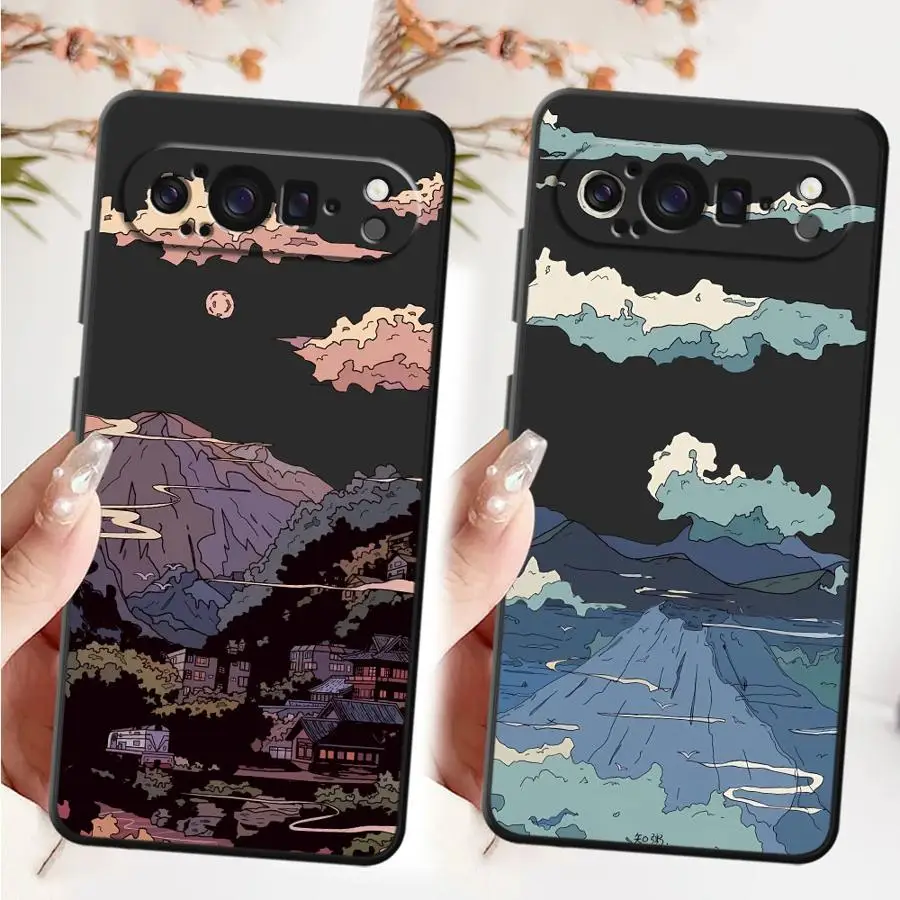 Anime Landscape Mountain Soft Cover Phone Case