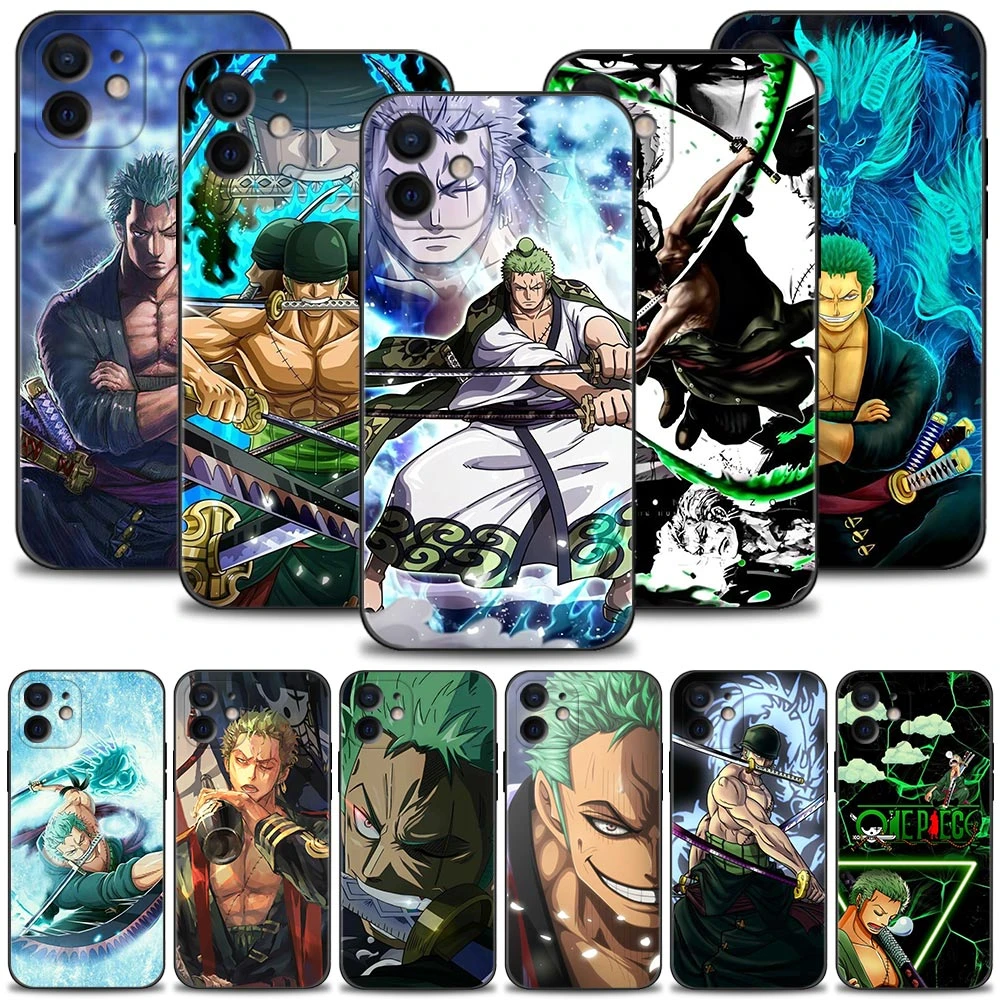 cases for iphone xr One Piece Roronoa Zoro Smartphone Case for iPhone 13 11 12 Pro Max XR X 8 7 6 6S Plus XS 13mini SE 5 5S 12mini Silicone Cover phone cases for iphone 11