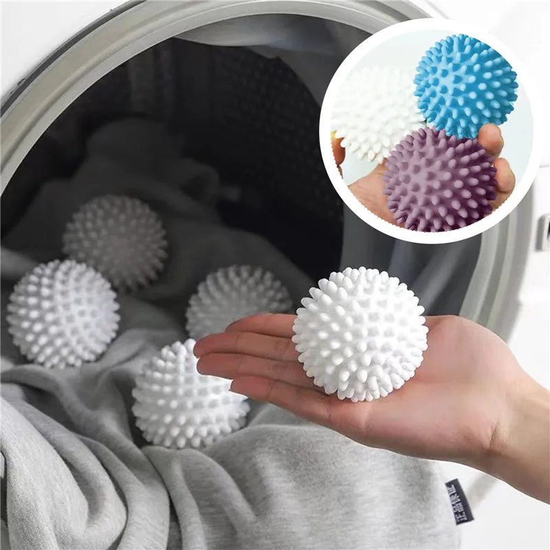 Home Pvc Laundry Balls Anti-Winding Reusable Drying Ball Pet Hair Remover Household Clothes Washing Machine Cleaning Balls Tool 3
