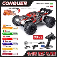 WLtoys 1:16 Scale Large RC Car 50km/h High Speed 4WD Children Toy for Boys Remote Control Car 2.4G Off Road Monster Truck RC Toy