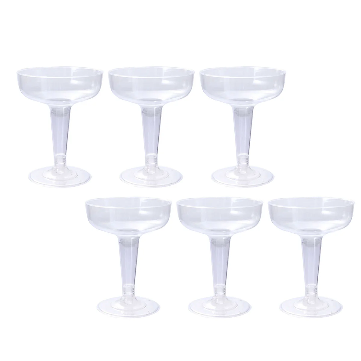 

Disposable Cocktail Glass Transparent Champagne Cups Safe Drinking Cups Goblet Party Supplies for Wedding Banquet (120ml)