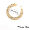 2pcs Women's Watch Gorgeous Style Diamond studded Alloy Steel Strip Quartz Watch and Diamond studded Cuban Chain Bracelet 4